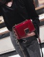 Fashion Red Pure Color Decorated Simple Shoulder Bag