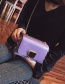 Fashion Purple Pure Color Decorated Simple Shoulder Bag