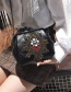 Fashion Black Diamond Decorated Shell Shape Shoulder Bag