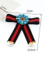 Fashion Olive Green Flower Shape Decorated Bowknot Brooch
