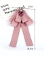 Fashion Pink Oval Shape Decorated Bowknot Brooch