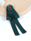 Fashion Green Flower Shape Decorated Bowknot Brooch