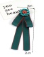 Fashion Green Flower Shape Decorated Bowknot Brooch