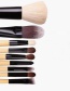 Fashion Black Sector Shape Decorated Cosmetic Brush(32pcs With Bag)