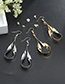 Fashion Silver Color Pure Color Decorated Oval Shape Earrings