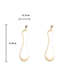 Fashion Gold Color Water Drop Shape Design Pure Color Earrings