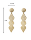 Fashion Gold Color Round Shape Design Pure Color Long Earrings