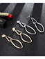 Fashion Silver Color Square Shape Design Hollow Out Earrings