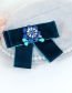 Fashion Dark Blue Flower Decorated Bowknot Brooch