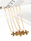 Fashion Silver Color Puzzle Pendant Decorated Necklace (3pcs)