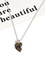 Fashion Silver Color Heart Shape Decorated Patchwork Necklace(2pcs)