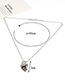 Fashion Silver Color Heart Shape Decorated Patchwork Necklace(2pcs)