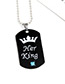 Fashion Silver Color+black King Pattern Decorated Pure Colornecklace