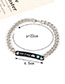 Fashion Black Letter Pattern Decorated Bracelet