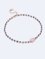 Fashion Gold Color+pink Round Shape Gemstone Decorated Necklace