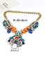 Elegant Multi-color Waterdrop Shape Decorated Necklace
