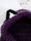 Cute Purple Cat Ear Shape Decorated Hat