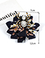 Elegant Navy Spider Shape Decorated Brooch