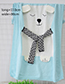 Fashion Gray Bear Pattern Decorated Blanket