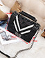 Fashion Black Stripe Shape Decorated Bag