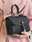 Fashion Black Square Shape Decorated Bag