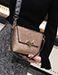 Fashion Brown Rivet Shape Decorated Bag