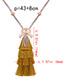 Bohemia Yellow Tassel Decorated Necklace