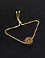 Fashion Gold Color E Letter Shape Decorated Bracelet