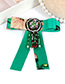 Fashion Green Tassel Decorated Bowknot Brooch
