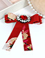 Fashion Red Oval Shape Decorated Bowknot Brooch