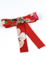 Fashion Red Oval Shape Decorated Bowknot Brooch