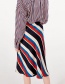 Fashion Multi-color Stripe Shape Decorated Dress