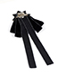 Fashion Black Geometric Shape Decorated Bowknot Brooch