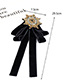 Fashion Black Geometric Shape Decorated Bowknot Brooch