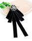 Fashion Black Round Shape Decorated Bowknot Brooch