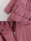 Fashion Pink Pure Color Decorated Cote