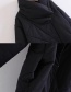 Fashion Black Pure Color Decorated Cote