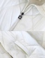 Fashion White Pure Color Decorated Cote