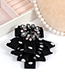 Elegant Black Dot Shape Decorated Brooch