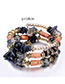 Vintage Orange Beads Decorated Multi-layer Bracelet