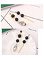 Elegant Coffee Oval Shape Diamond Decorated Earrings