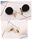 Personality White Bee Shape Decorated Earrings