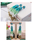 Bohemia Red Color-matching Decorated Tassel Earrings