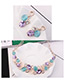 Elegant Multi-color Color-matching Decorated Jewelry Sets