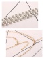 Fashion Silver Color Diamond Decorated Body Chain