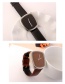 Elegant Brown Square Shape Dial Design Watch