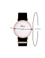 Elegant White Stripe Pattern Strap Design Watch