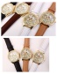 Fashion White Owla&trees Pattern Decorated Watch