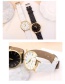 Fashion Black Letter Pattern Decorated Simple Watch