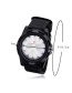Fashion Black Pure Color Decorated Round Dial Watch